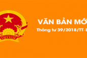 Thông tư 39 về Hoá đơn điện tử